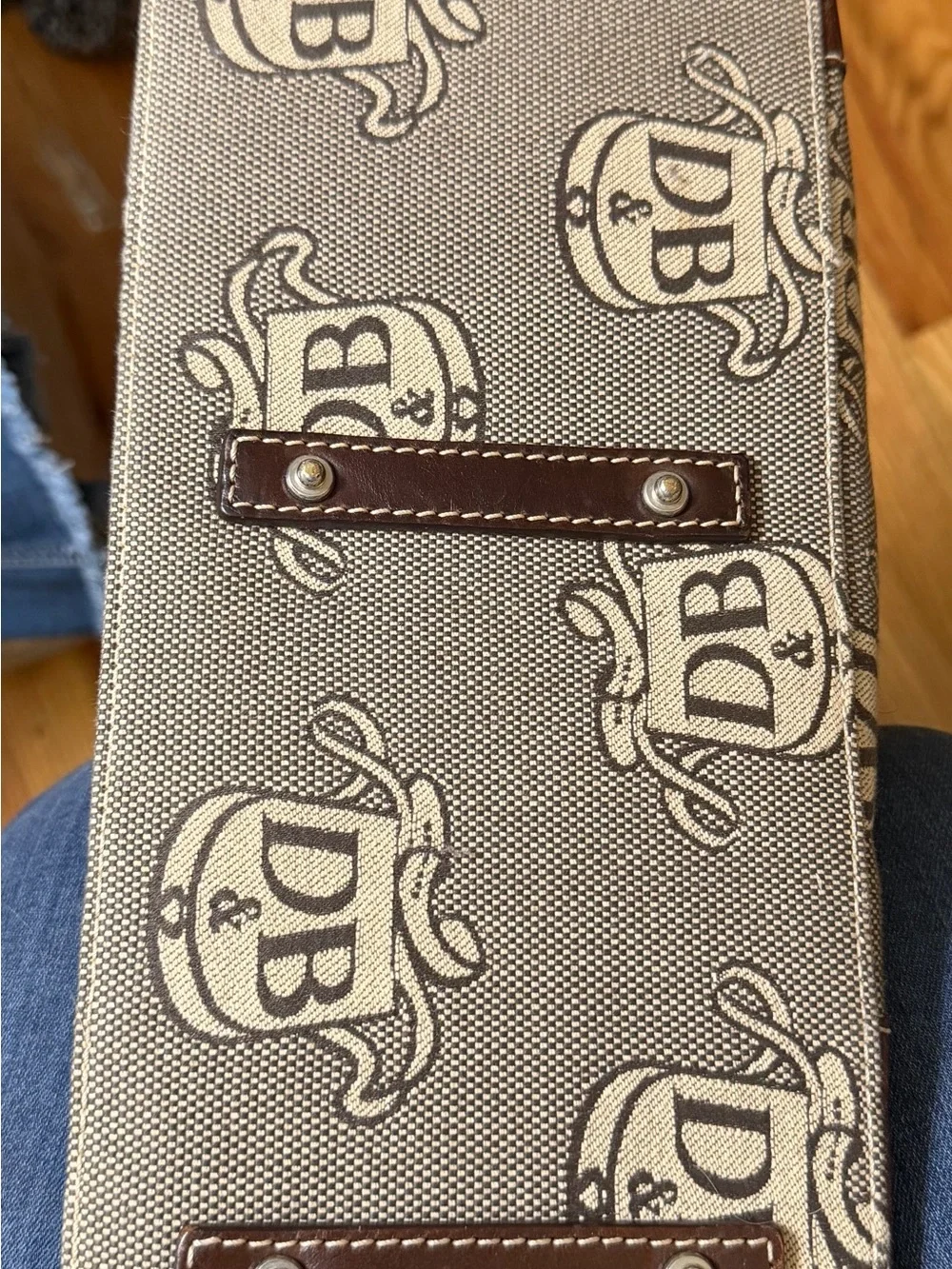 Dooney & Bourke Brown & Tan Logo Dome Satchel